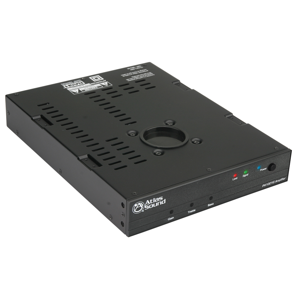 Atlas Sound PA1001G 100W Single Channel Pole Mount Amplifier - (B-Stock)
