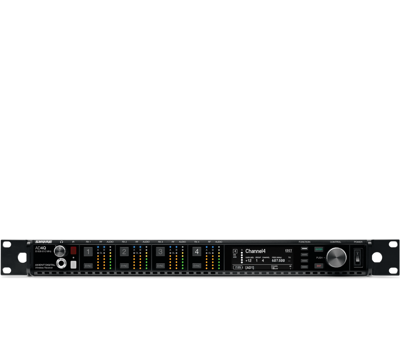 Shure AD4QUS=-A Four--channel Wireless Receiver (470-636 MHZ)