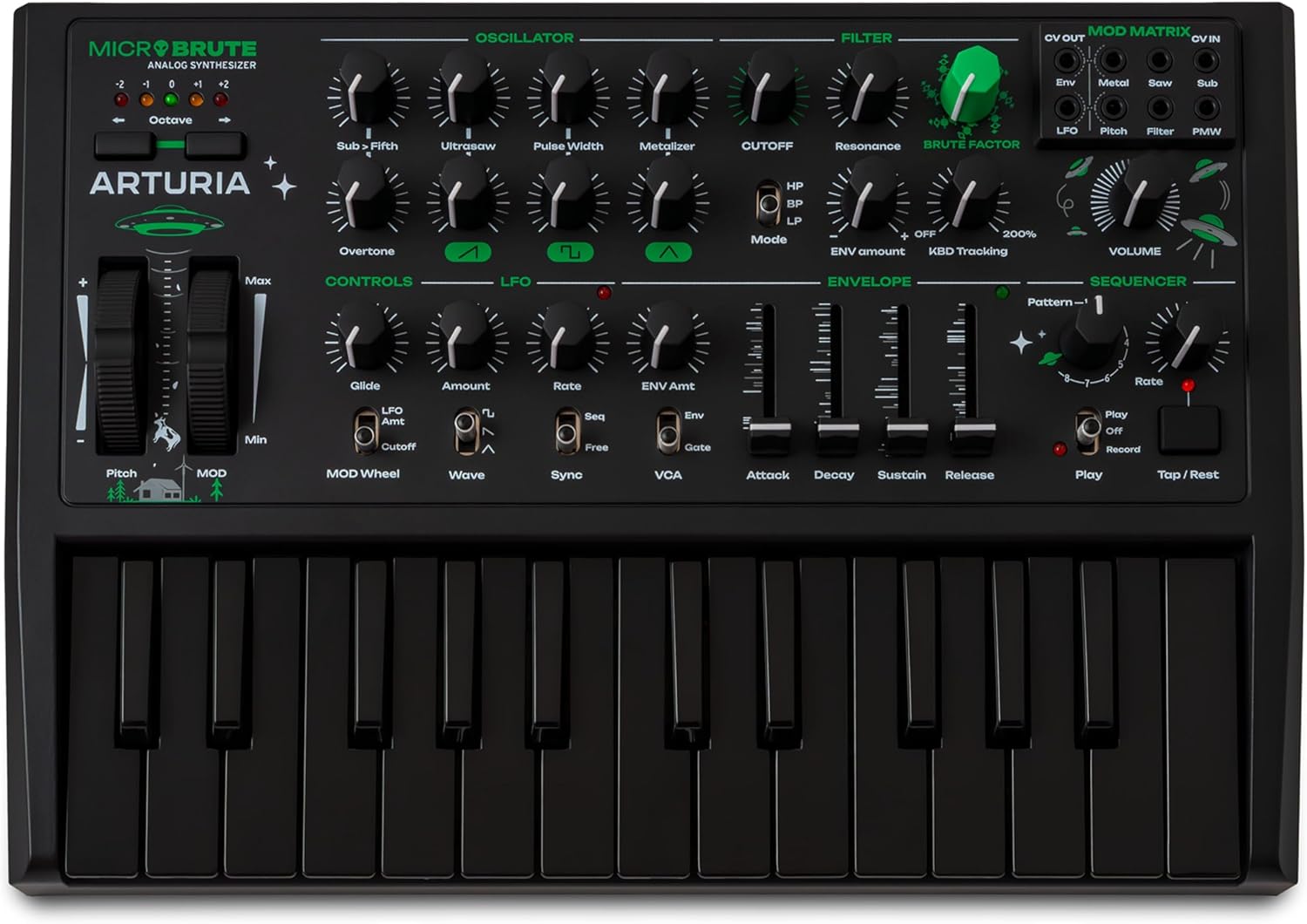 Arturia MicroBrute UFO Analog Synthesizer - (B-Stock)