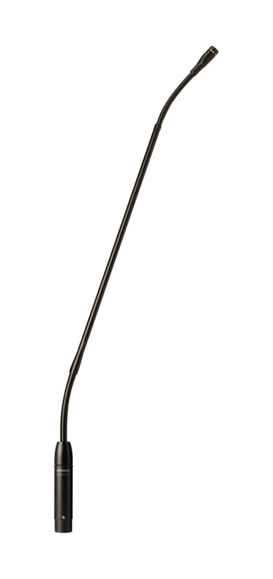 Shure MX418/S Supercardioid-18" Gooseneck Condenser Microphone, Attached Preamp with XLR, Shock Mount, Flange Mount, Snap-Fit F