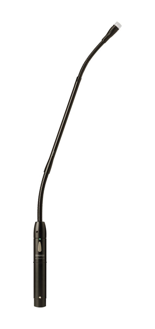 Shure MX412S/N 12" Gooseneck Condenser Microphone, Attached Preamp with XLR, Shock Mount, Flange Mount, Snap-Fit Foam Windscree