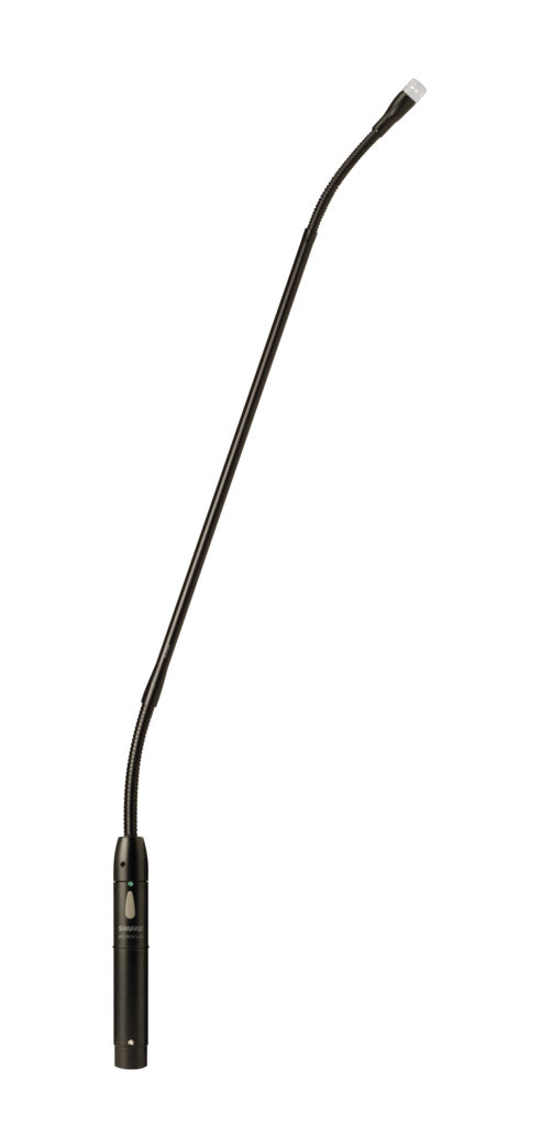 Shure MX418S/S Supercardioid-18" Gooseneck Condenser Microphone, Attached Preamp with XLR, Shock Mount, Flange Mount, Snap-Fit