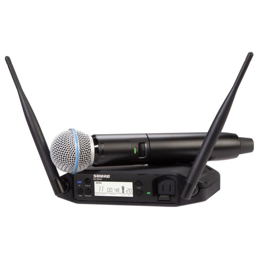 Shure GLXD24+/B58-Z3 Featuring the industry standard BETA58A vocal microphone, the GLXD24+/B58 Dual Band Vocal System delivers superior, transparent digital audio.