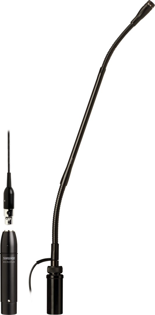 Shure MX412SE/C Cardioid-12" Gooseneck Condenser Microphone, Shock Mount, Flange Mount, 10