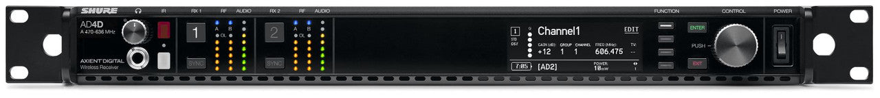 Shure AD4DUS=-C Dual-channel Wireless Receiver (750-960 MHZ)