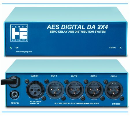Henry engineering DDA AES DIGITAL DA 2X4 - 305broadcast