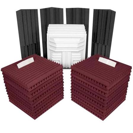 Auralex ROOMDLXPLUSBUR Deluxe Plus Roominator Kit (Burgundy)