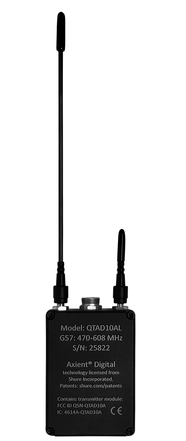 Shure QTAD10AL=-G56 AD10AL AquaMic Long Life Tx 470-636MHZ