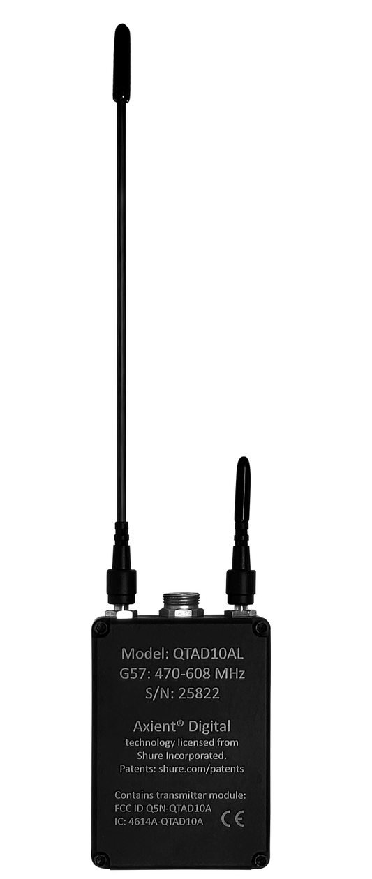 Shure QTAD10AL=-K55 AD10AL AquaMic Long Life Tx 606-694MHZ