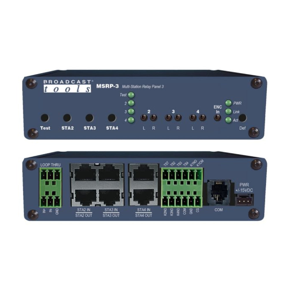 Broadcast Tools MSRP-3 Net Three Station Analog Stereo EAS Relay