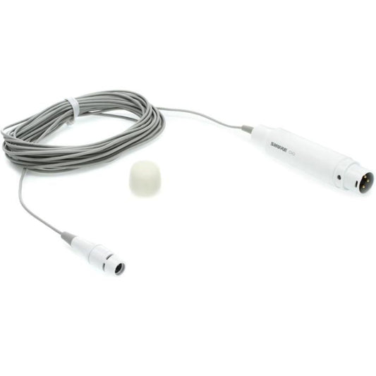 Shure CVO-W/C Cardioid, Low Profile Overhead Condenser Microphone,Attached 25' Cable, Inline Preamplifier,White