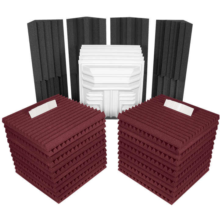 Auralex ROOMDLXPLUSBUR Deluxe Plus Roominator Kit (Burgundy) - 305broadcast