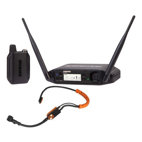 Shure GLXD14+/PGA31-Z3 The GLX-D+ Dual Band Wireless Headset System features the PGA31 Headset Microphone for spoken word applications and the GLXD4+ tabletop receiver.