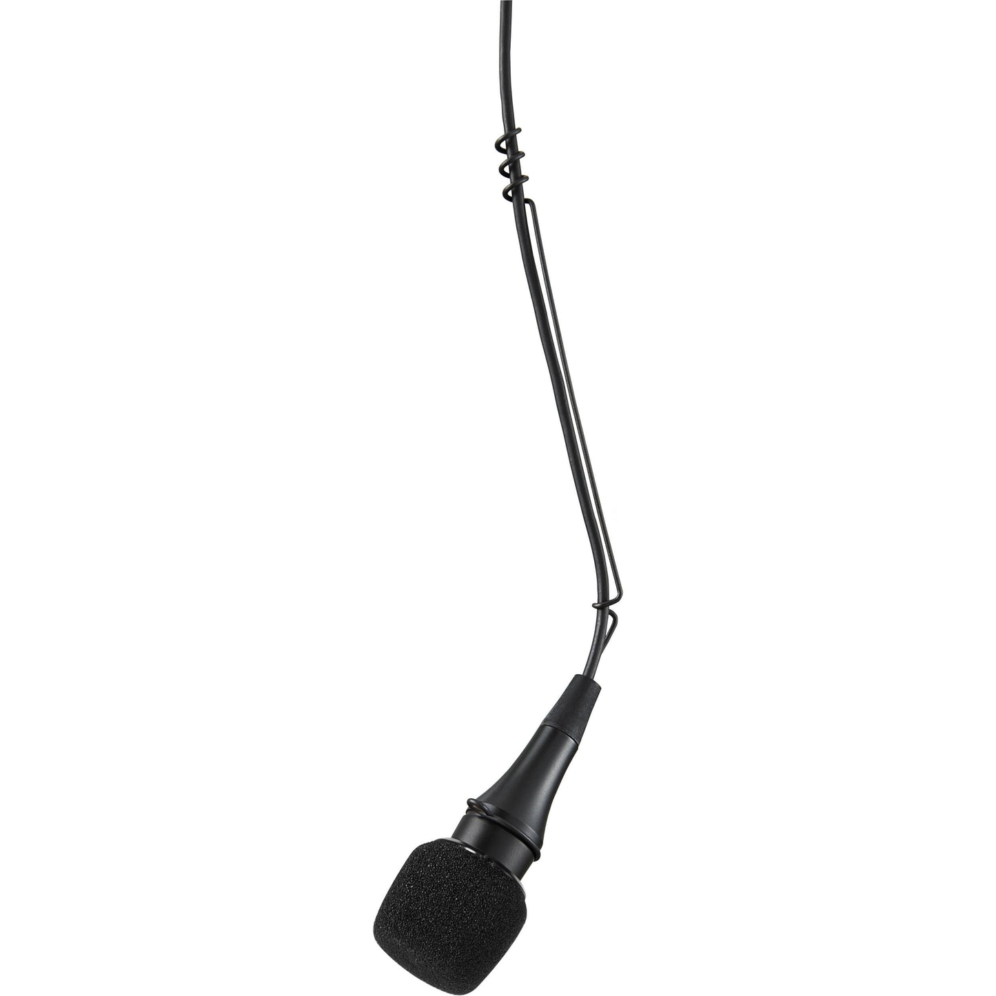 Shure CVO-B/C Cardioid, Low Profile Overhead Condenser Microphone, Attached 25' Cable, Inline Preamplifier, Black