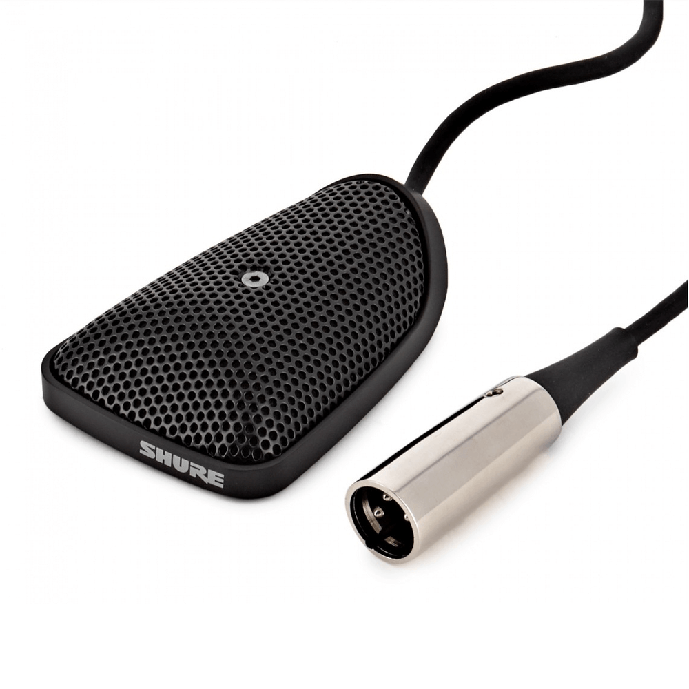 Shure CVB-B/C Cardioid,Low Profile Boundary Condenser Microphone, Attached 12' Cable, Black