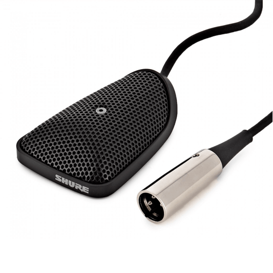 Shure CVB-B/C Cardioid,Low Profile Boundary Condenser Microphone, Attached 12' Cable, Black