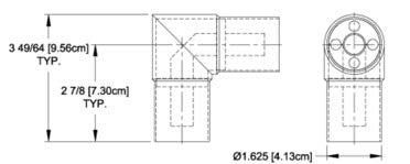 Myat 201-025  Elbow, 1 5/8" 90 Degree, Unflanged - 305broadcast