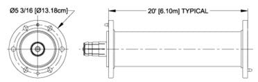 Myat 301-002-XXX Line Assembly Flanged (per inch) - 305broadcast