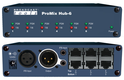 Broadcast Tools ProMix Hub-6 – IFB/Talkback Hub for ProMix - 305broadcast