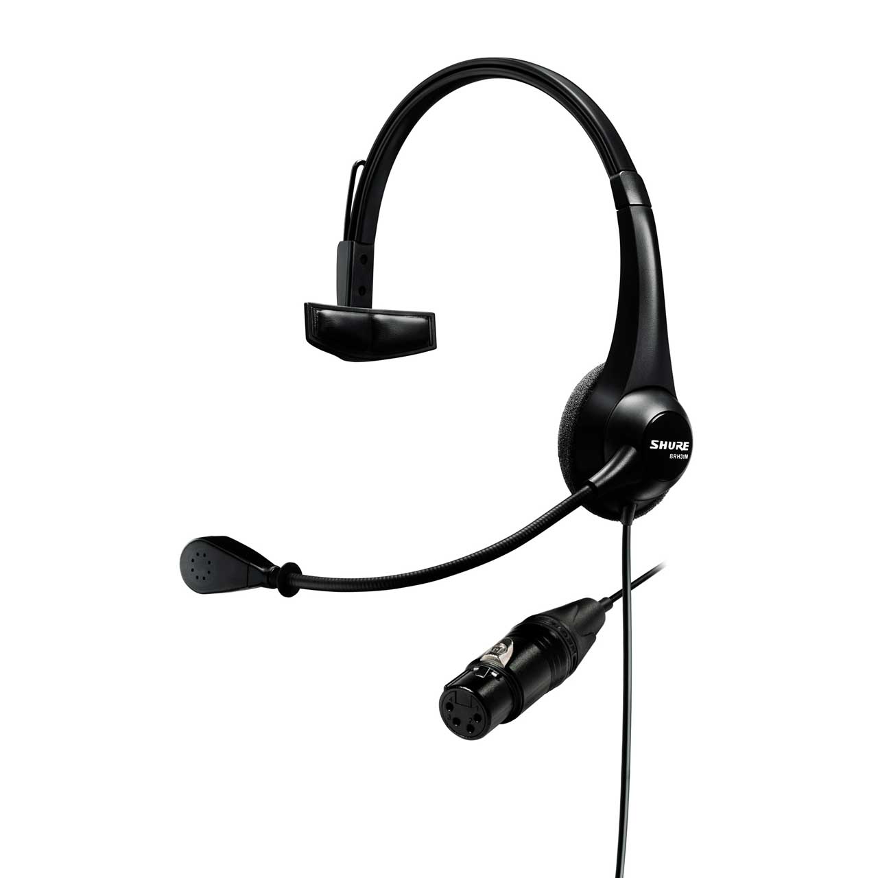 Shure BRH31M-NXLR4F Lightweight Single-Sided Broadcast Headset with Neutrik female 4-Pin XLR Cable