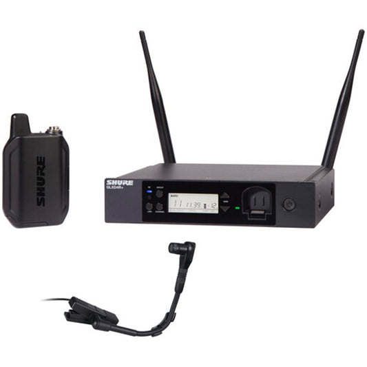 Shure GLXD14R+/B98-Z3 The GLX-D+ Dual Band Wireless Rack System features the precision-crafted BETA 98H/C flexible gooseneck microphone and the GLXD4R+ half-rack receiver.