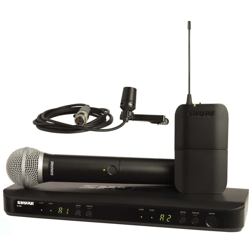 Shure BLX1288/CVL-J11 BLX1288 COMBO W/CVL AND PG58