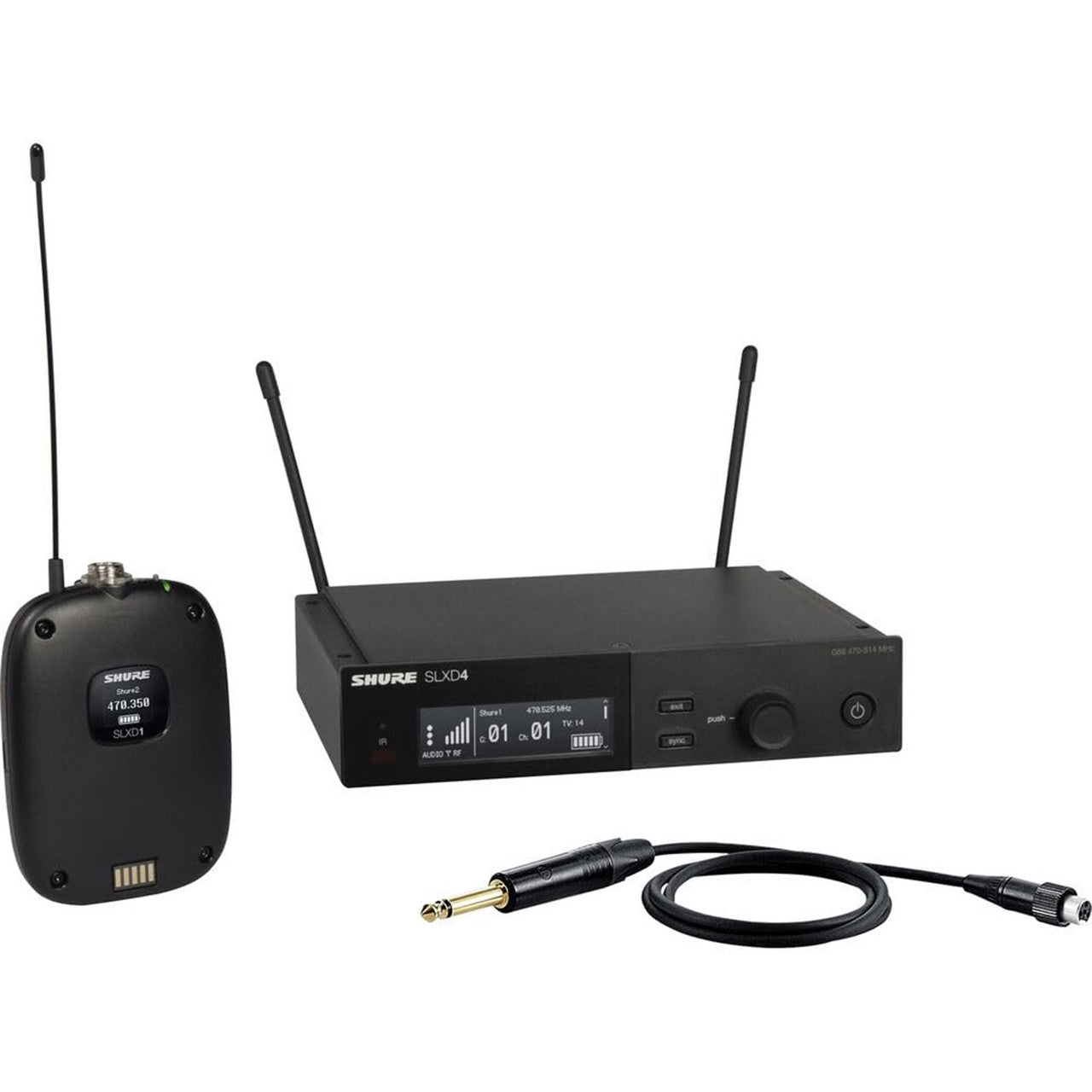 Shure SLXD14-H55 Combo System with SLXD1 Bodypack and SLXD4 Receiver