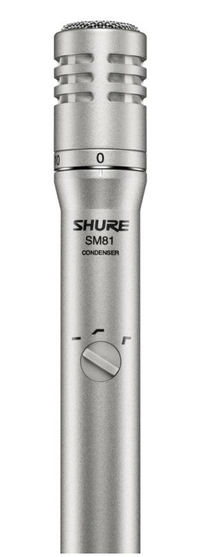 Shure SM81-LC Cardioid Condenser with 10dB Attenuator and 3 Position Low-Cut Filter, with Foam Windscreen
