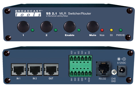 Broadcast Tools SS 2.1 MLR/RJ – RJ45 Switcher/Router - 305broadcast