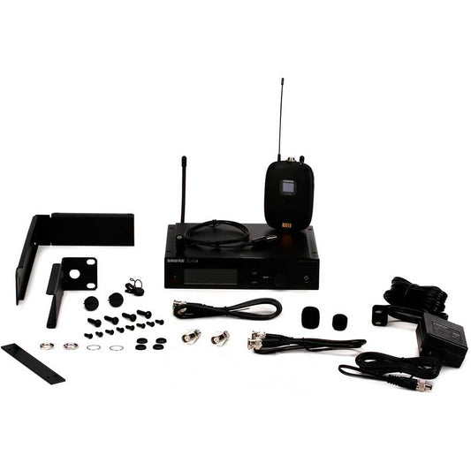 Shure SLXD14/85-G58 Combo System with SLXD1 Bodypack, SLXD4 Receiver, and WL185 Lavalier Microphone