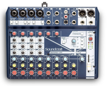 SoundCraft Notepad-12FX Small-format Analog Mixing Console with USB I/O and Lexicon Effects - 305broadcast