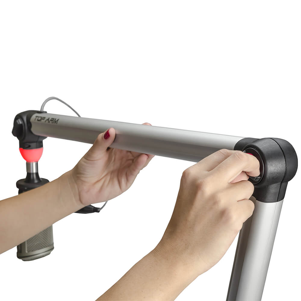 BIQUAD MICROPHONE TOP ARM (with or without ON AIR LIGHT) Two color (BLACK AND GREY) Three different sizes - 305broadcast