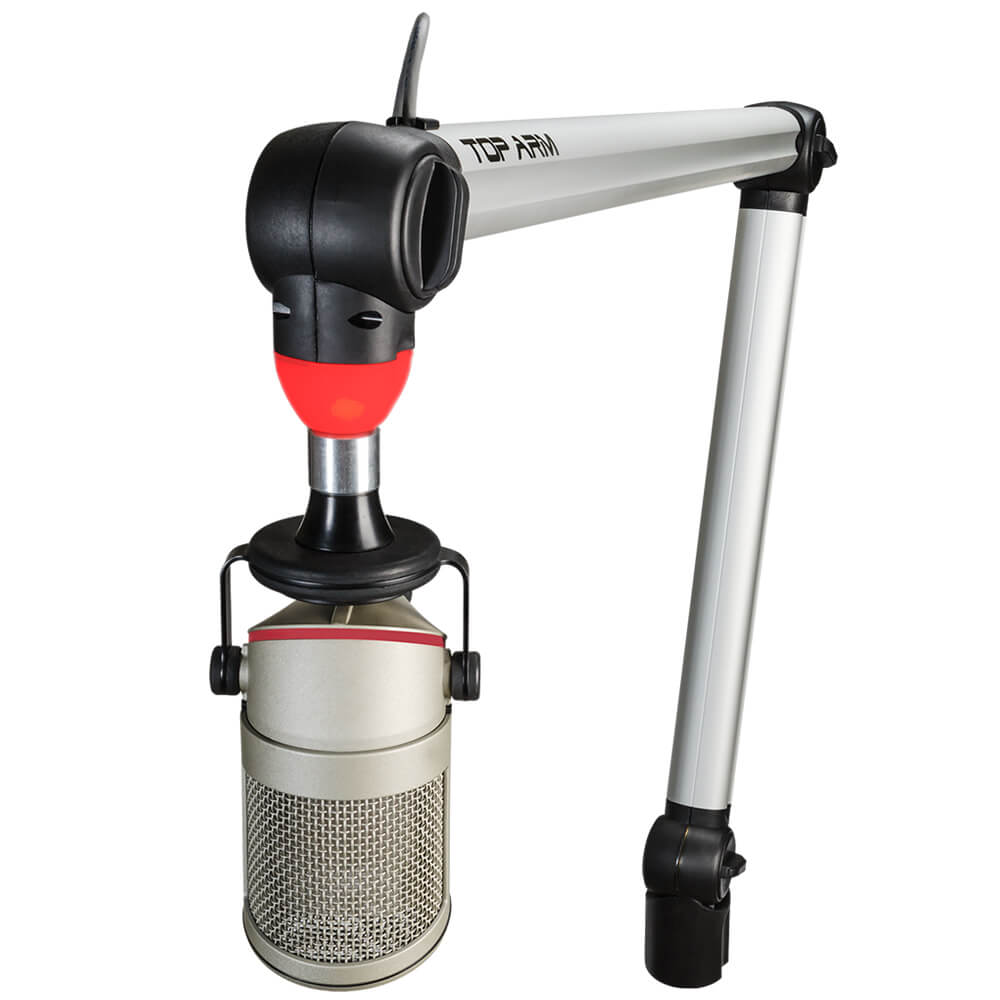BIQUAD MICROPHONE TOP ARM (with or without ON AIR LIGHT) Two color (BLACK AND GREY) Three different sizes - 305broadcast