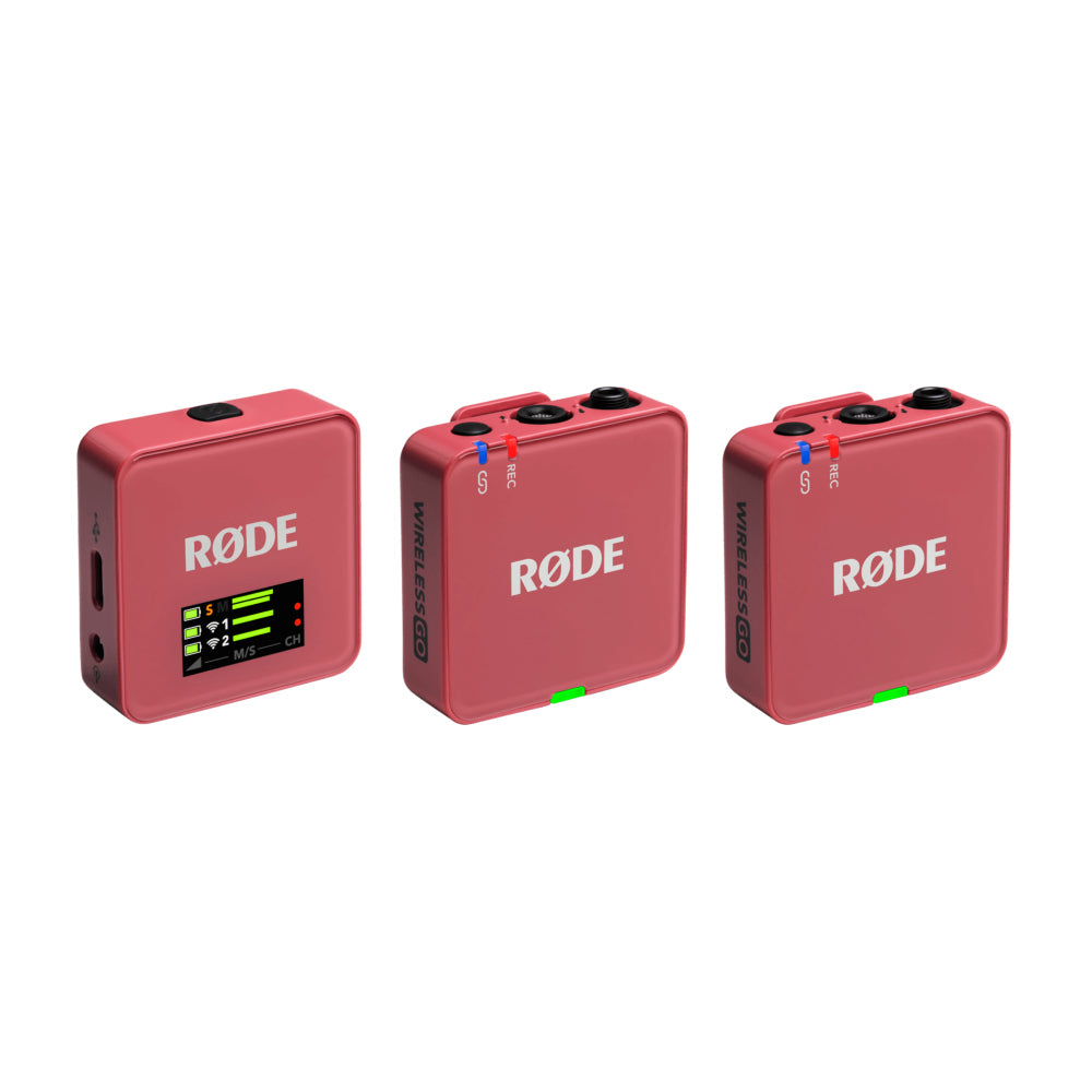 Rode Wireless GO (Gen 3) Compact Wireless Microphone System with 32-bit Float Recording (Rose)