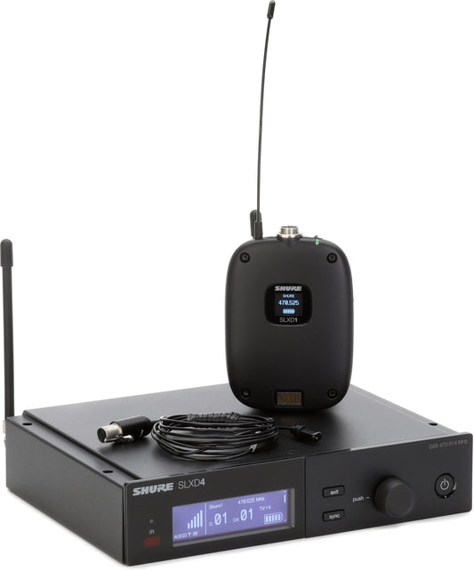 Shure SLXD14/UL4B-G58 SINGLE BP SYS W/ UL4B/C LAV 470-514MHz
