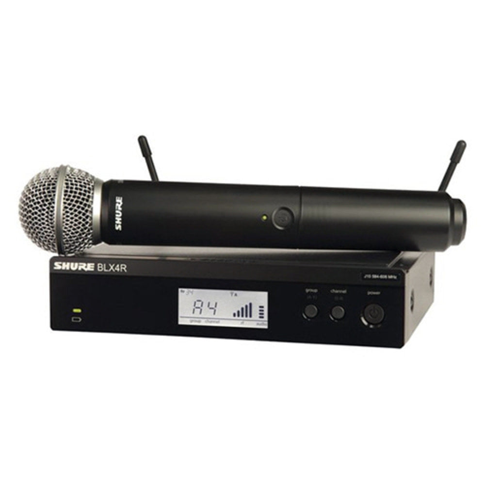 Shure BLX24R/SM58-H10 Vocal System with (1) BLX4R Rack Mount Wireless Receiver and (1) BLX2 Handheld Transmitter with SM58 Micr