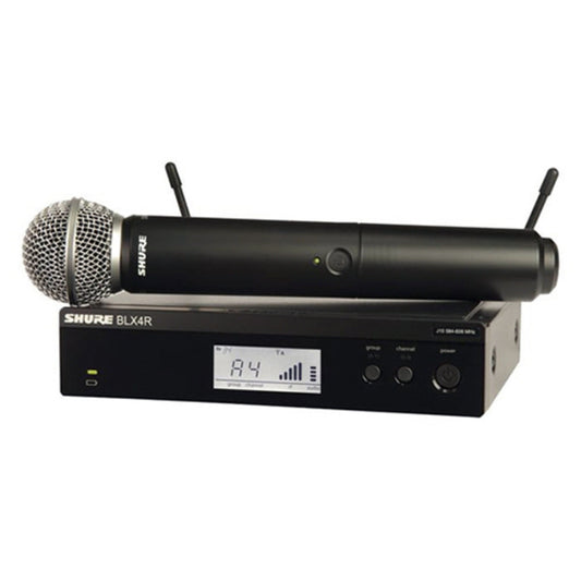 Shure BLX24R/SM58-H10 Vocal System with (1) BLX4R Rack Mount Wireless Receiver and (1) BLX2 Handheld Transmitter with SM58 Micr