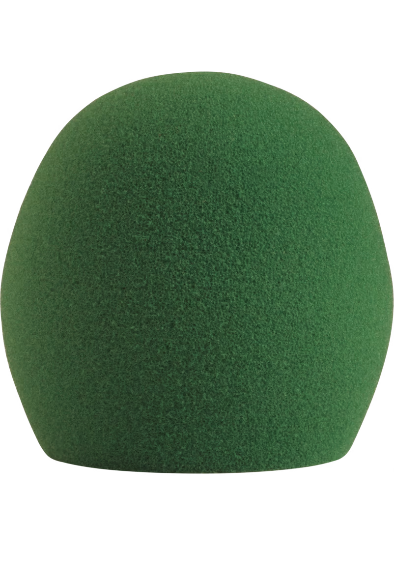 Shure A58WS-GRN Green Foam Windscreen for All Shure Ball Type Microphones