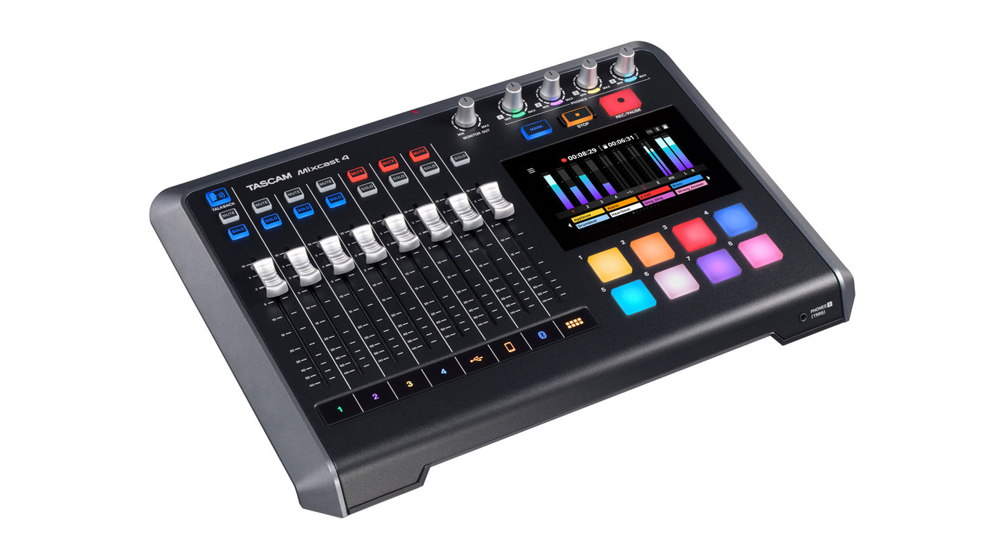 Tascam Mixcast 4 Podcast Mixer, Recorder, USB Audio Interface & Streamer - 305broadcast