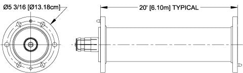 Myat 301-001 20-ft. 3-1/8" Rigid Line, Flanged - 305broadcast