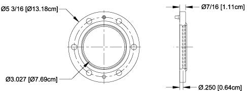 Myat 301-008 Fixed Flange, 3-1/8" EIA, Solder or Weld - 305broadcast