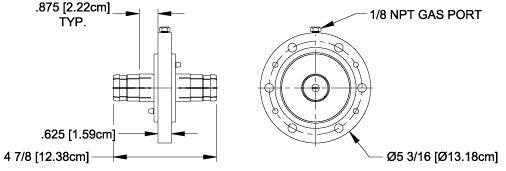 Myat 301-050 3-1/8" Gas Block Adaptor - 305broadcast
