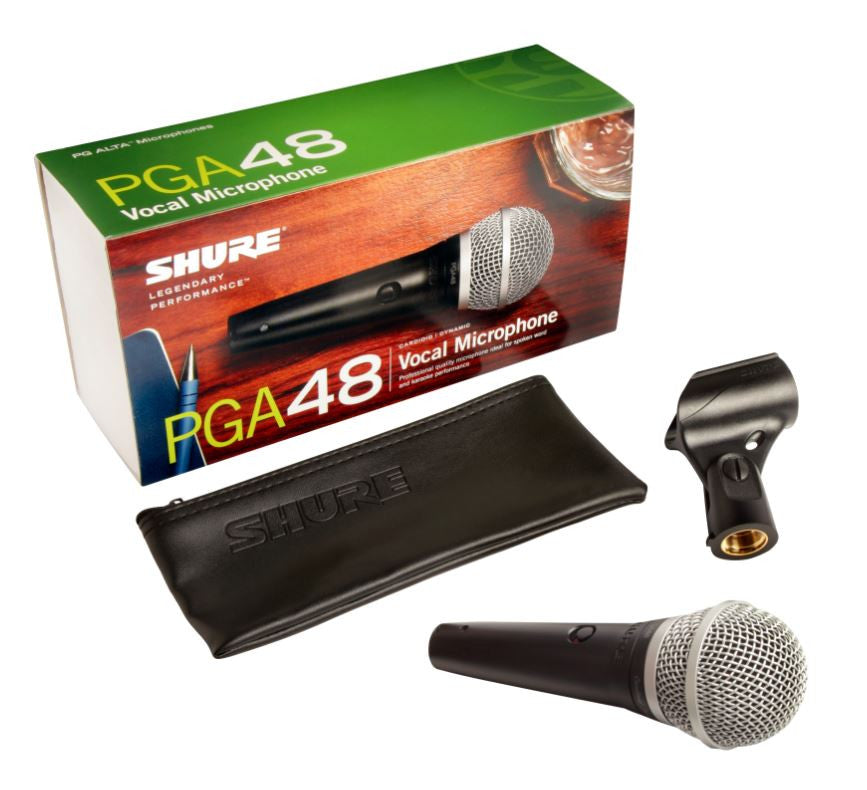 Shure PGA48-LC Cardioid dynamic vocal microphone - less cable
