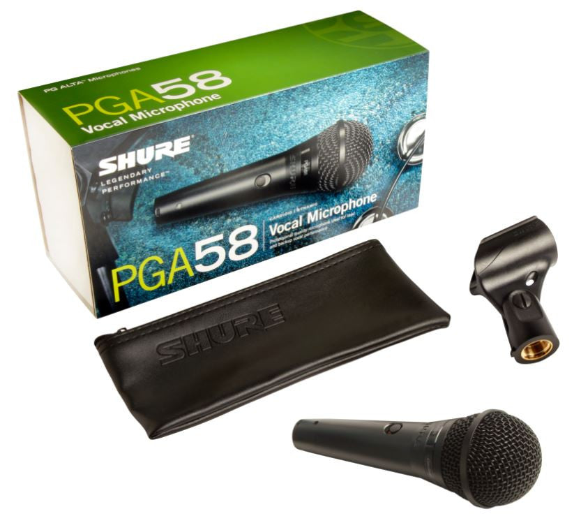 Shure PGA58-LC Cardioid dynamic vocal microphone - less cable