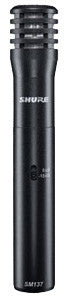 Shure SM137-LC Cardioid Condenser Microphone, includes zipper pouch and microphone clip