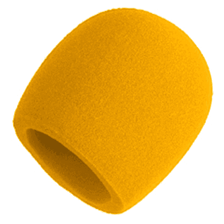 Shure A58WS-YEL Yellow Foam Windscreen for All Shure Ball Type Microphones