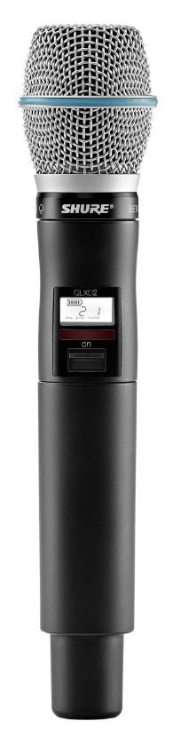Shure QLXD2/B87A=-J50A Handheld Transmitter with Beta87A Microphone