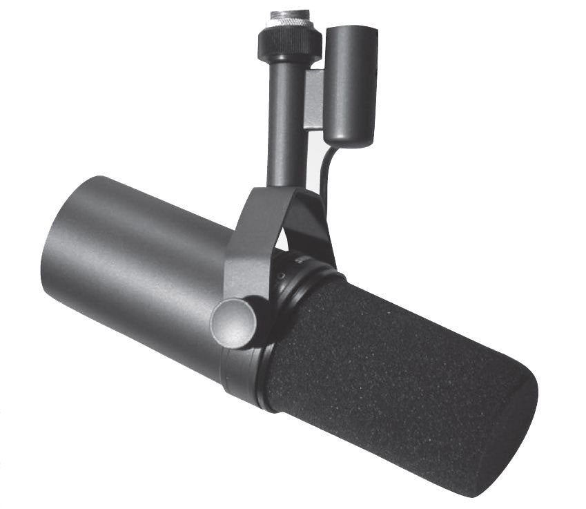 Shure SM7B Cardioid Dynamic Studio Vocal Microphone, includes standard and close-talk windscreens
