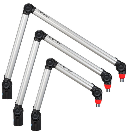BIQUAD MICROPHONE TOP ARM (with or without ON AIR LIGHT) Two color (BLACK AND GREY) Three different sizes - 305broadcast