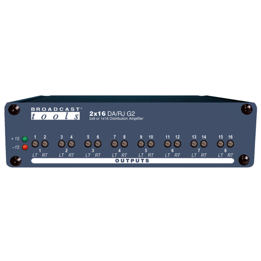Broadcast Tools 2x16 DA/RJ G2 - Analog RJ45 Distribution Amplifier